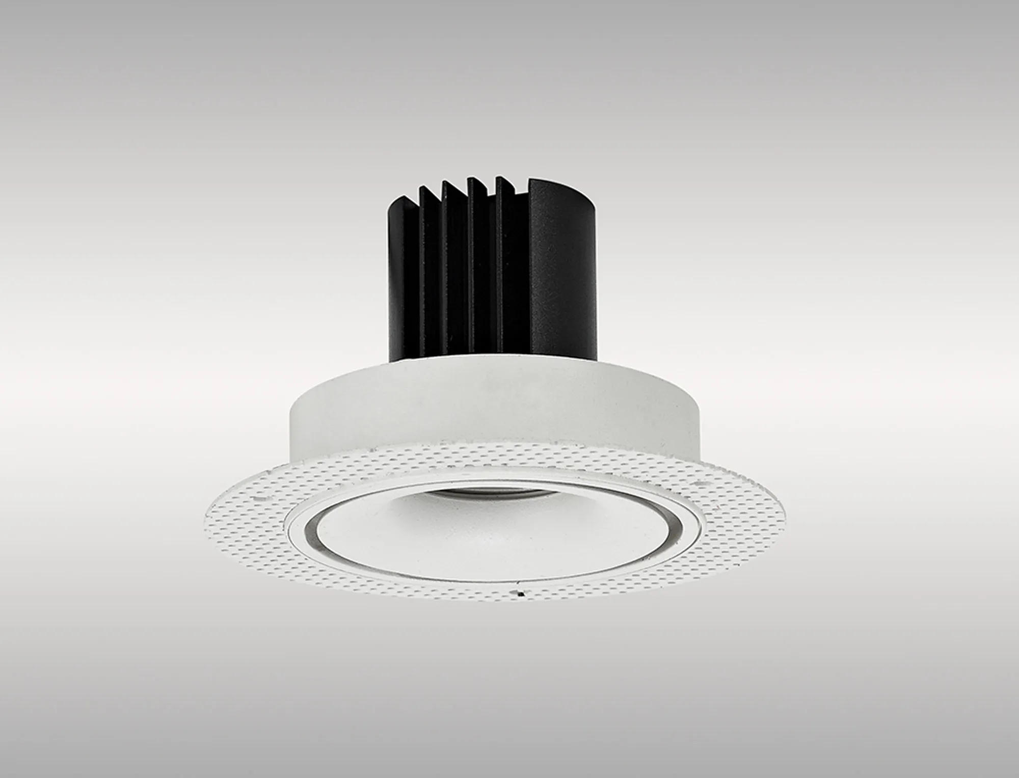 Bolor T 9 Tridonic Powered 9W 3000K 840lm 36° CRI>90 LED Engine White/White Trimless Fixed Recessed Spotlight, IP20 DM202069  Dlux Bolor T 9